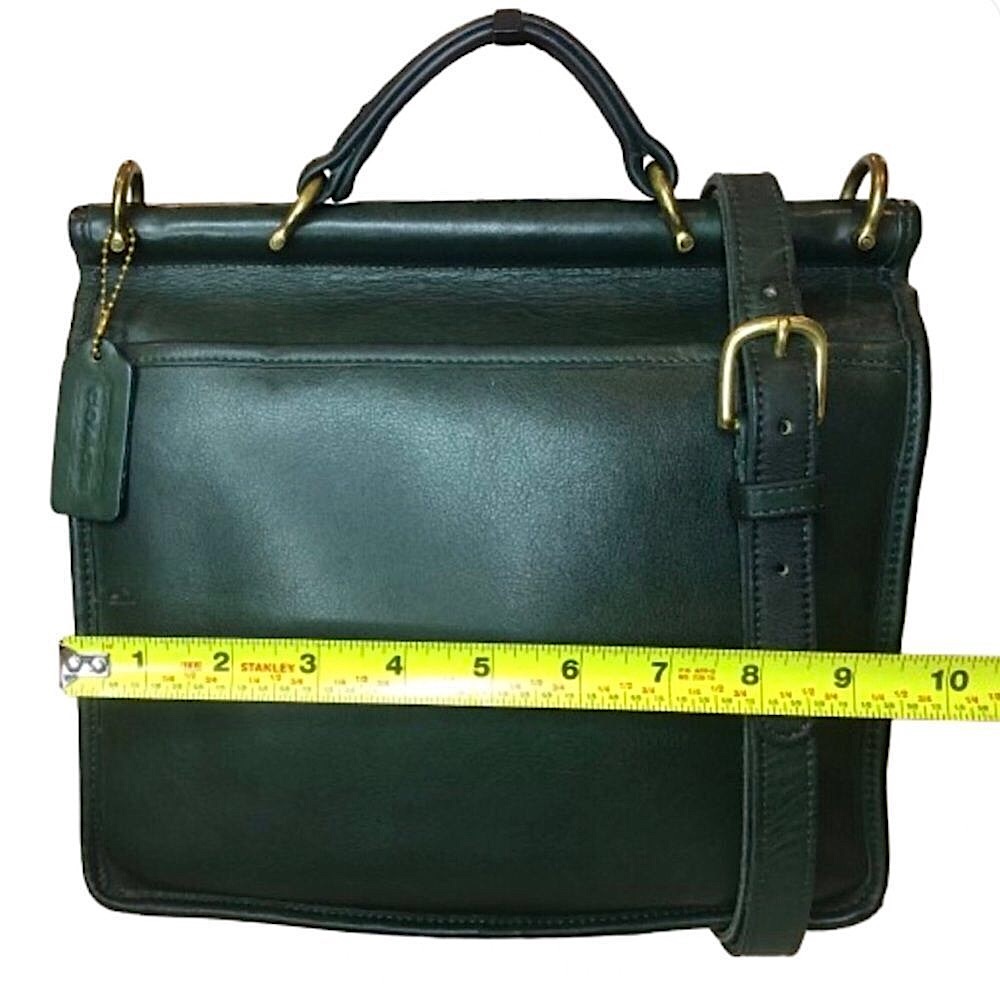 COACH WILLIS Bottle Green Top Handle Crossbody Shoulder Bag USA 9927 COA - Picture 12 of 17